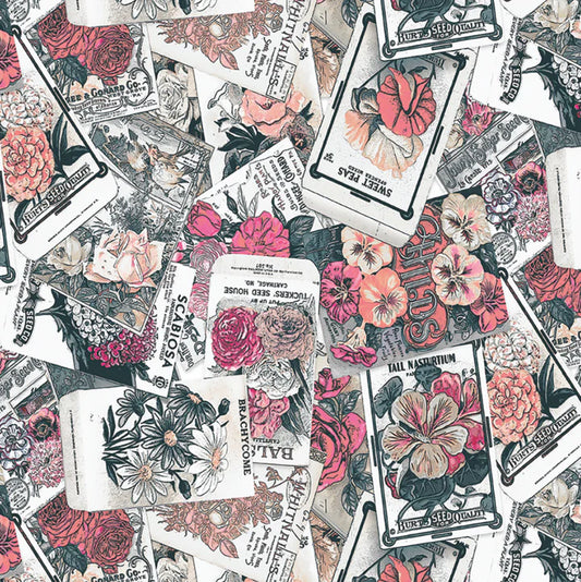 Clothworks Ode To June Y3505-74 Raspberry