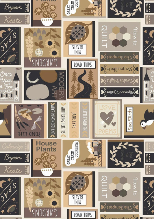 Lewis & Irene Bookworm Book Covers Sepia
