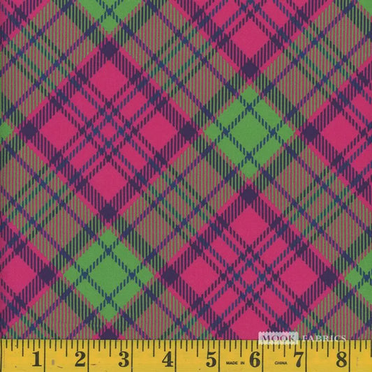 Mook Cotton Christmas Plaid Merry & Bright 113195