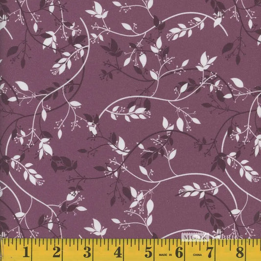 Mook Cotton Fancy Floral-1121 Italian Plum Vines 121843