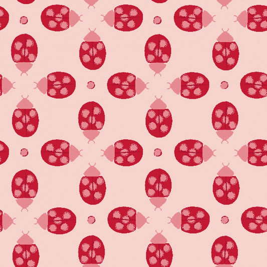 Clothworks Ladybug Mania Y3177-41 Light Pink