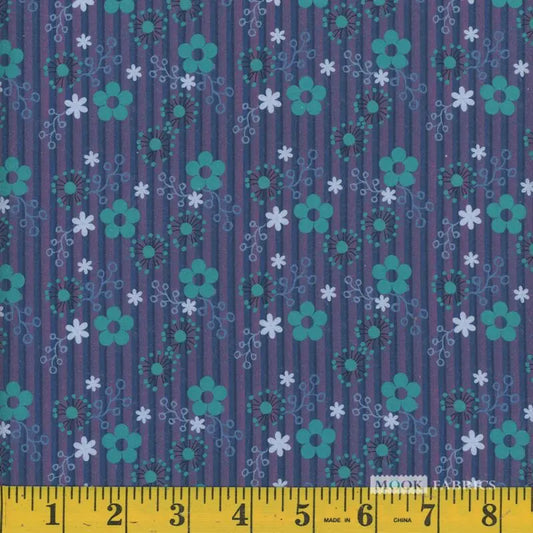 Mook Cotton Dazzly Daisy Navy 110594