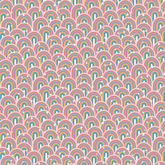 Lewis & Irene Pastel Pink Little Rainbows Over The Rainbow A578-1
