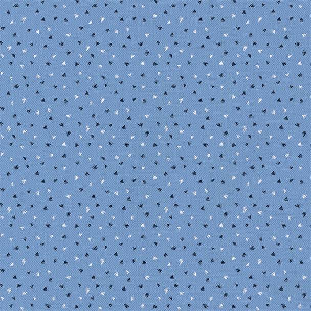 $5/yard Ditsy Triangles Blue