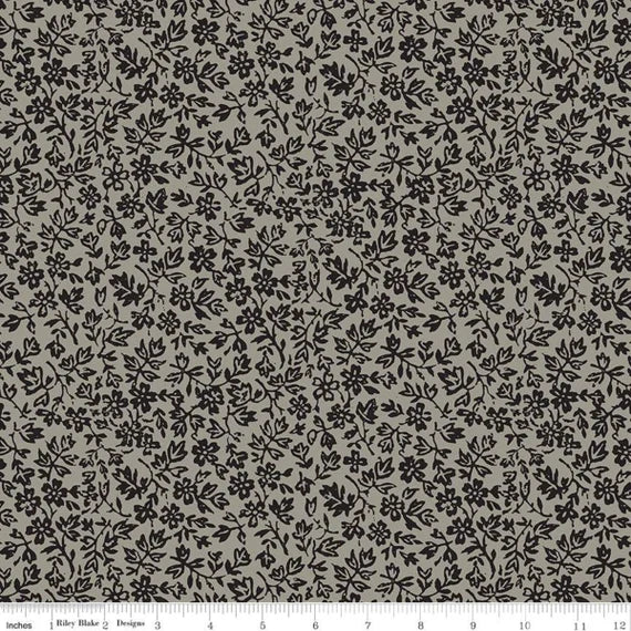 Riley Blake Old Made Wallflower Gray C10598