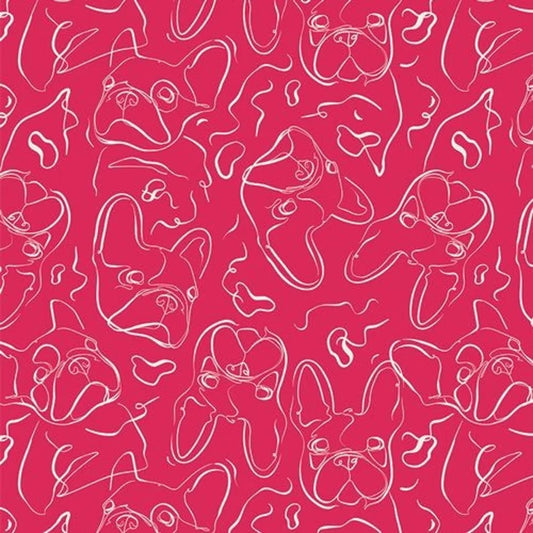 Art Gallery Fabrics Periwinkle Frenchie Vivid PWK-68807