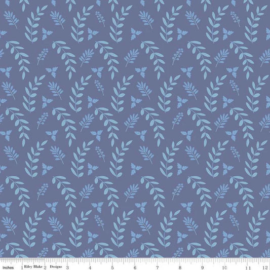 Riley Blake Poppy & Posey Leaves on Amethyst C10585