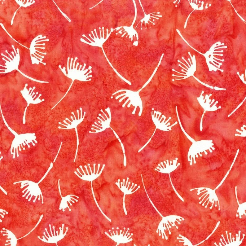 Anthology Batik Summer Garden Swept Away Coral