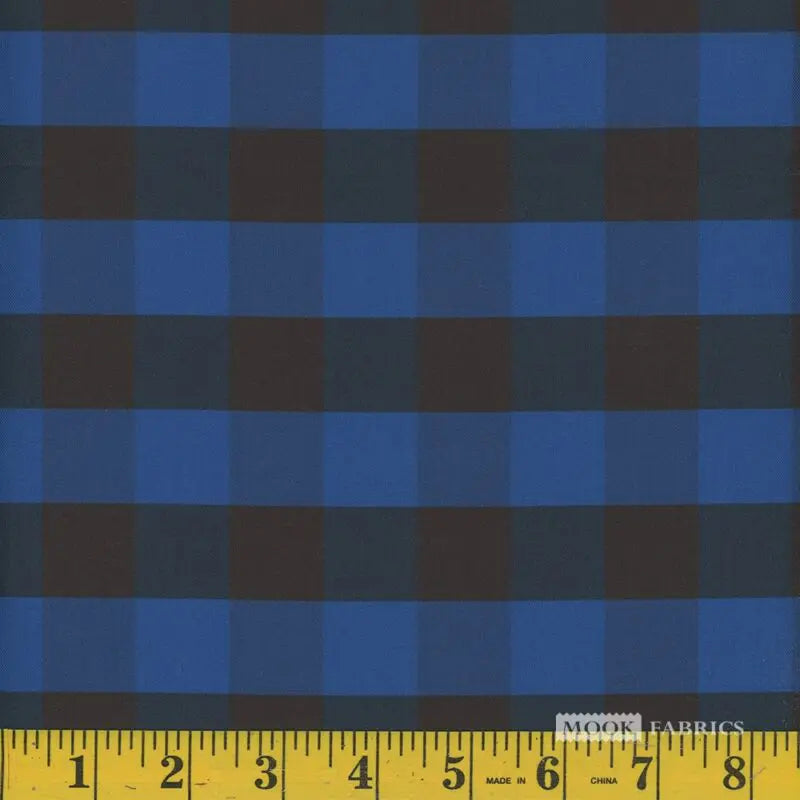 Mook Cotton Buffalo Plaid 1 Royal Blue 112250