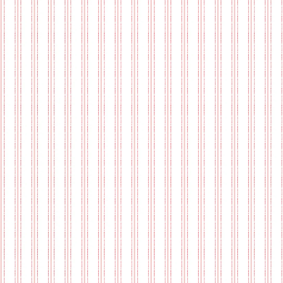 Clothworks Ladybug Mania Stripe in White Ground Y3178-1