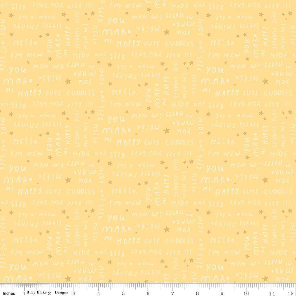 Blake Little Riley Blake Little Things Text C12153 Sunshine – Fabric 4 Fun LLC