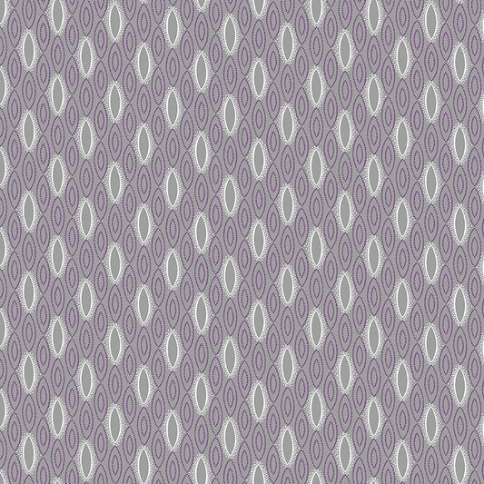Clothworks Purple Reign Geometric Light Pewter