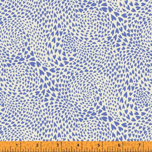 Windham  Eden Swirl of Hearts Periwinkle 52813-4
