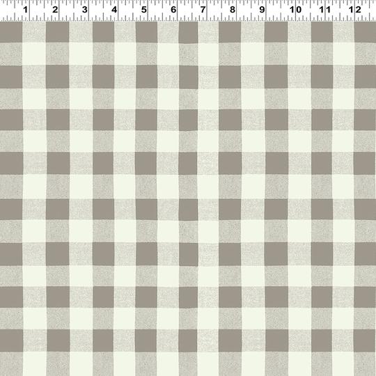Clothworks A Dog's Life Buffalo Plaid Y3367-62 Taupe