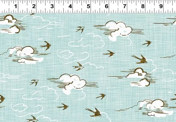 Clothworks New Earth Light Turquoise Y3349-100