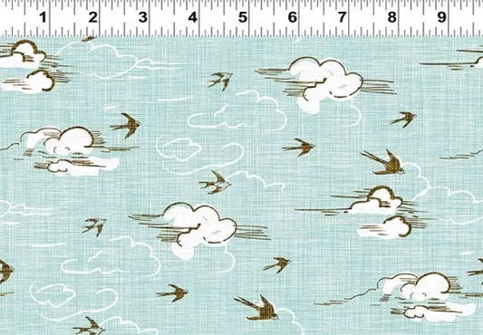 Clothworks New Earth Light Turquoise Y3349-100