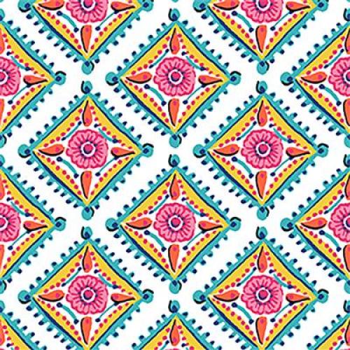 Clothworks Tuli Multi Color Pink Yellow Blue Y3290-55