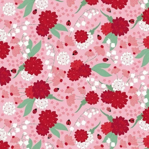 Clothworks Ladybug Mania Light Fuchsia Y3175-76
