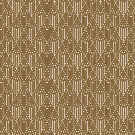 Andover Century Prints Deco Diamonds by Giucy Giuce in Cinnamon