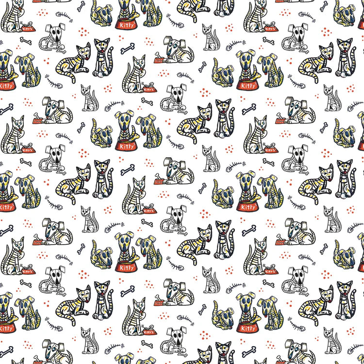 Riley Blake Amor Eterno Chica Cats and Dogs C11812R-WHITE