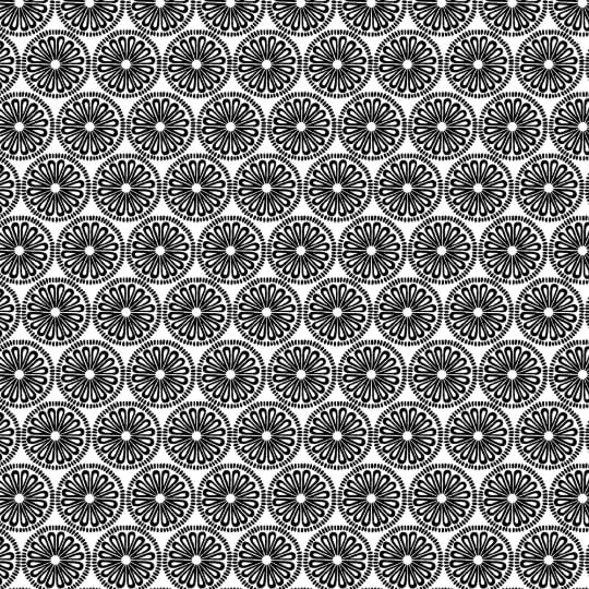 Benartex Night & Day Medallion Black and White 10400-99