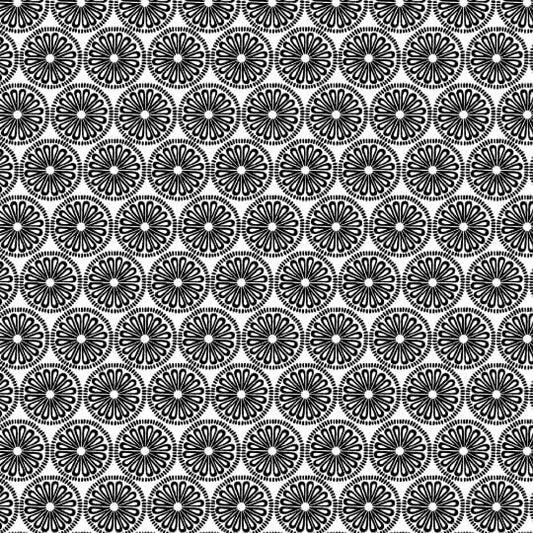 Benartex Night & Day Medallion Black and White 10400-99
