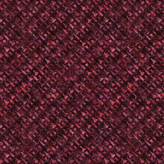 QT Fabrics A Little Wine Mini Bottles and Glasses Maroon Burgundy