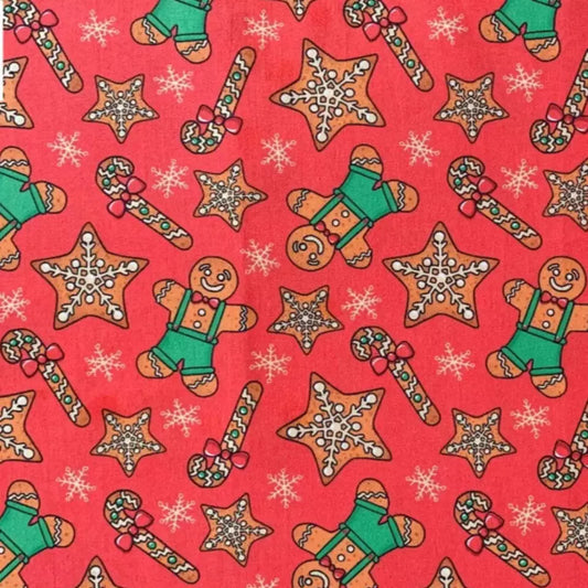 Gingerbread Man & Cookies (1/2 yard PRE-CUT)