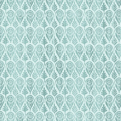 Benartex Hello Fall Washed Lace Light Teal 13016-04
