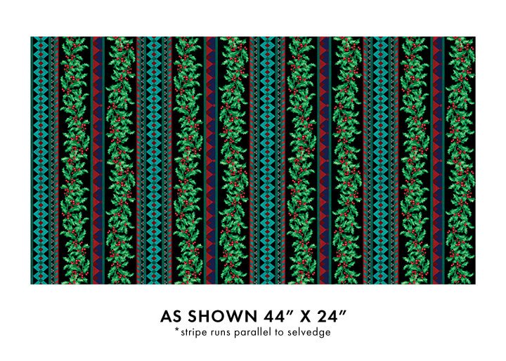 3101 Benartex Designer Fabrics Holiday Frolic Stripe Multi 16606-99