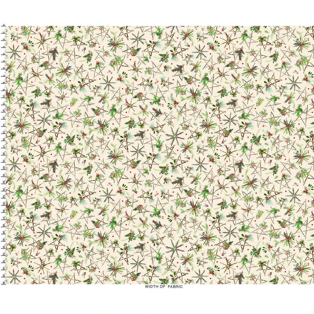 3132 Maywood Studio Winter Wreaths Stars Cream MAS10882-E