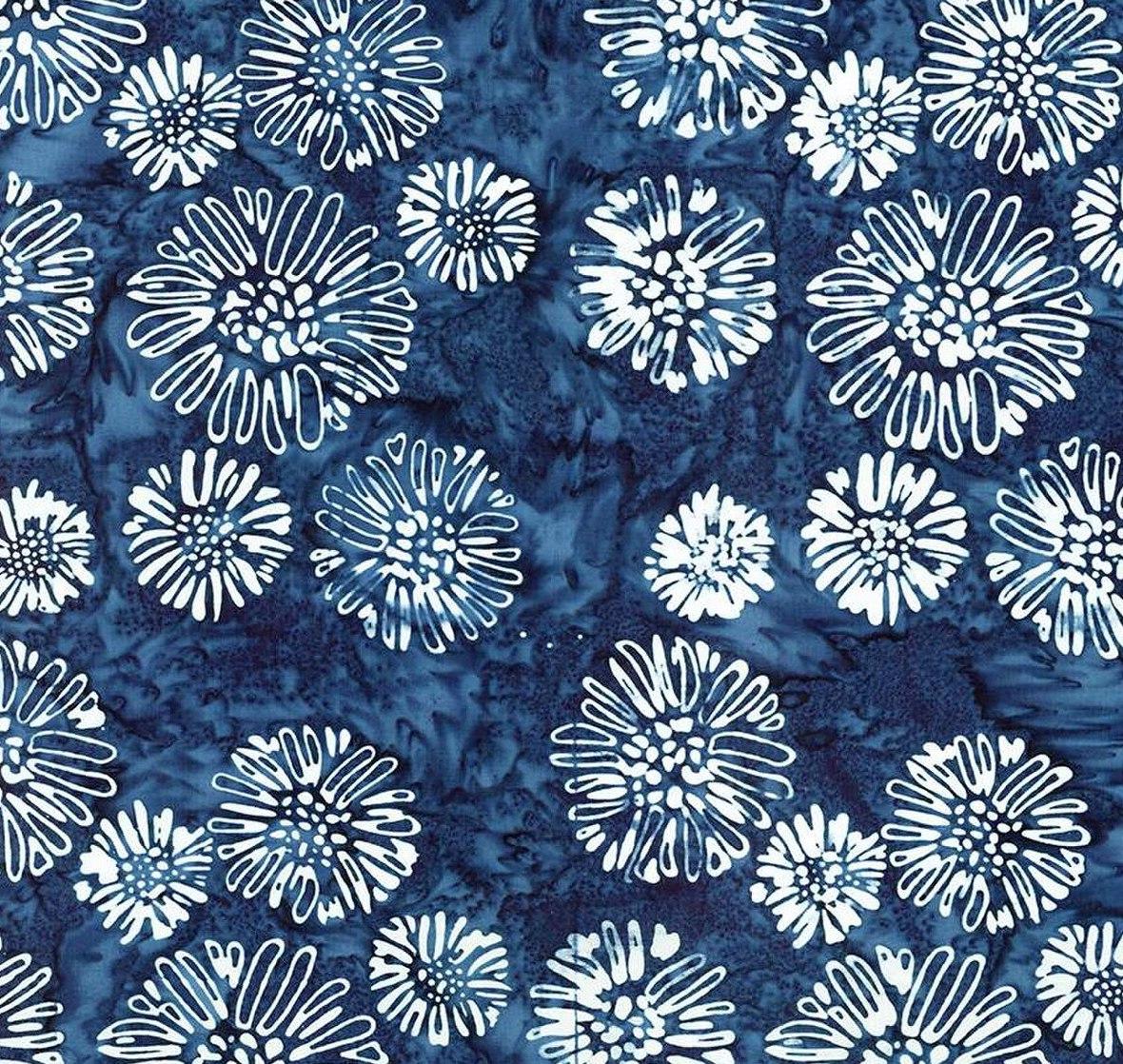 Riley Blake BATIK Let Freedom Reign BT23194-309 Moody Blues Fireworks on Blue