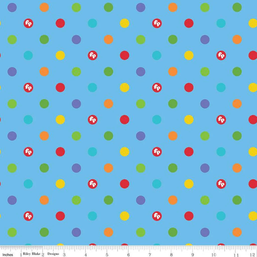Riley Blake Fisher-Price Dots C9764 Blue