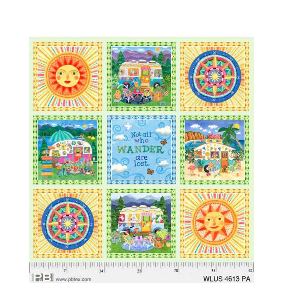 P&B Textiles Wanderlust Large Camping Panel