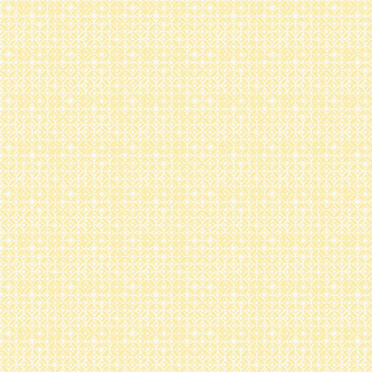 Benartex Inspired Heart Lace Geo Light Yellow 13338-03