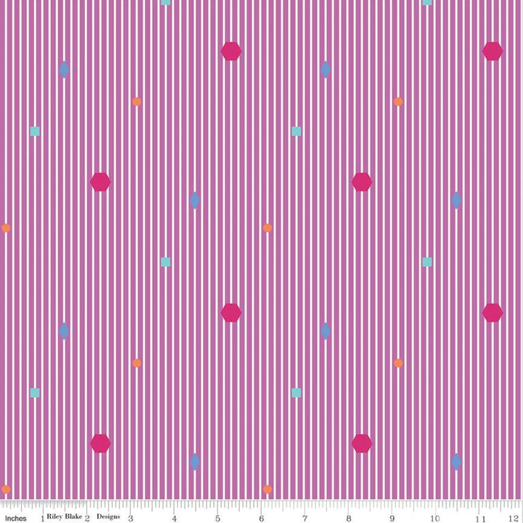 Riley Blake Colour Wall Stripe C11591 Violet