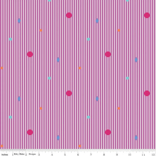 Riley Blake Colour Wall Stripe C11591 Violet