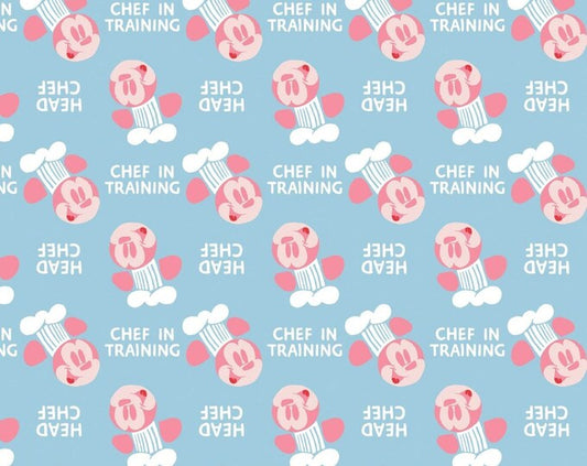 Camelot Fabrics Mickey Mouse Cake It Easy Mickey Chef Light Blue-Pale Blue 85271034