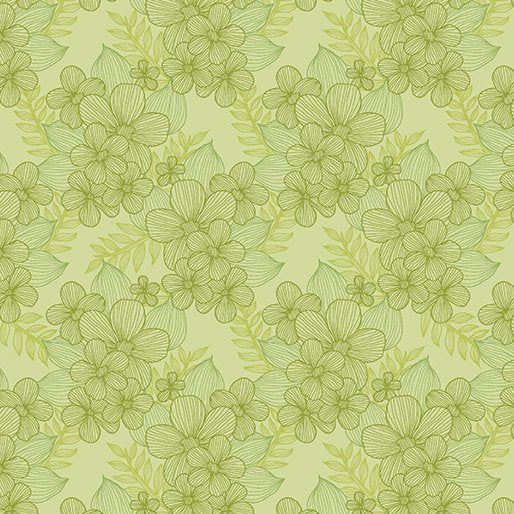 Benartex Judy's Bloom Lace Green 13555-40