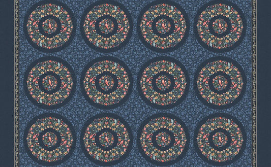 Maywood Studios Lovely Bunch Wreaths Navy MAS10270-N
