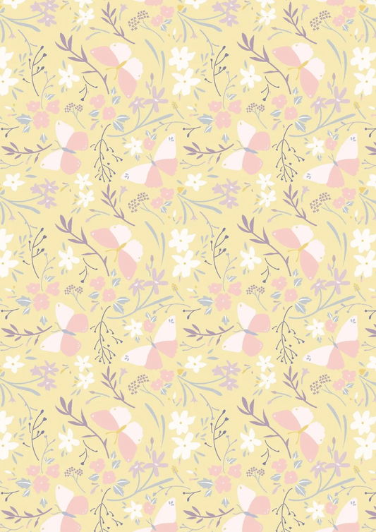 Lewis & Irene Heart Of Summer Butterfly Dance Buttercup Yellow CC3.2