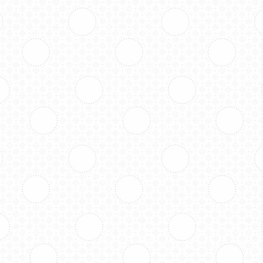 RJR Fabrics Bare Essentials Deluxe Circles White on White RJ511-WW1