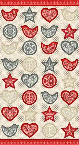 Makower Panel Scandi Garland 1788