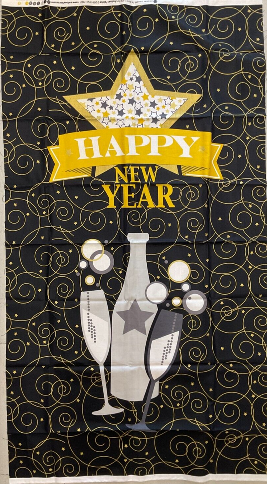 Andover Fabric Panel Happy New Year A-7860-MK by Suite 1500