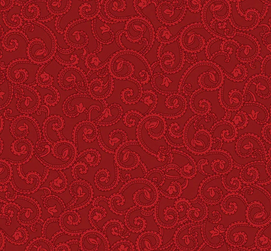Benartex Samsara Scroll Red 13066-10