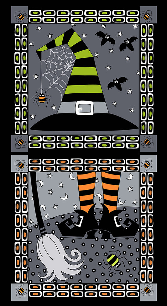 Andover Fabric Panel Hocus Pocus Witch Panel A-208-C