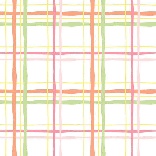 7163 3 Wishes Flannel Plaid on White 15498