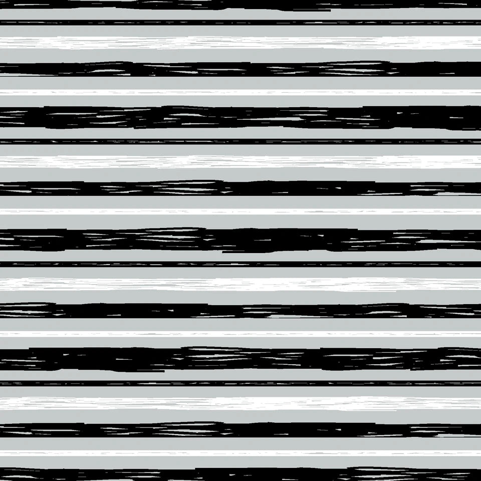 7164 3 Wishes Flannel Black White Gray Stripe 15797