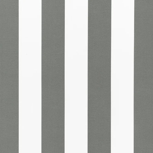4000 Berkshire Outdoor Fabric Cabana Stripe Stone (White and Gray)