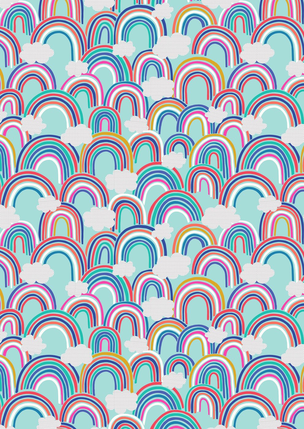 Lewis & Irene Over The Rainbow on Light Turquoise A441.4